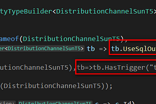 EF Core Error: statement contains an OUTPUT clause