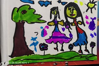 Mother and Daughter in The Park