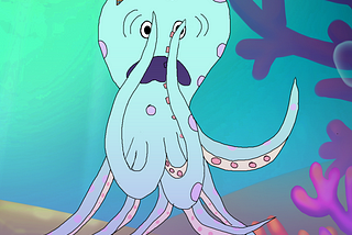 A crying octopus