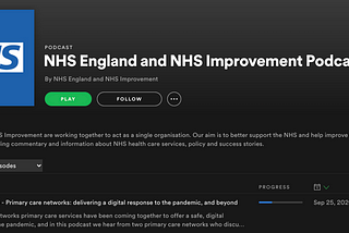 Critical analysis of the NHS England and Improvement podcast