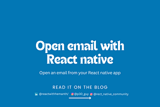 Open Email client with react native