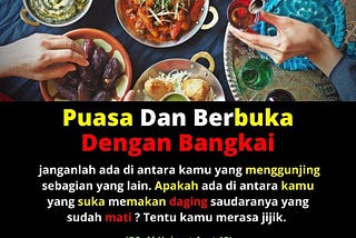 Puasa Dan Berbuka Dengan Bangkai