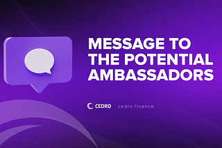 A Message to Potential Ambassadors