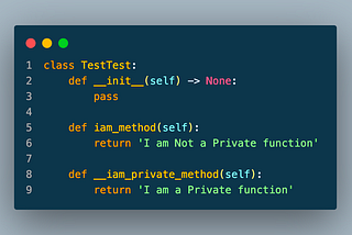 What is Private method in Python?