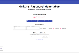 Best Password Generator Tool: Generate Strong, Random & Secure Password Online