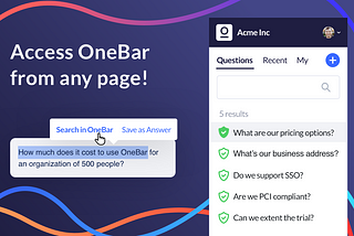 Meet OneBar Chrome extension
