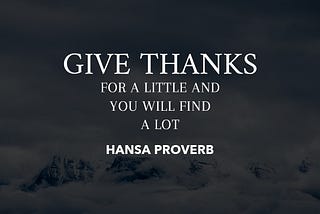 express thankfulness for ourselves as well as others around us — however small — incalculable benefits can result not only within our own hearts but often in those around us as well