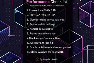 ✅ Cloud Storage I/O Performance Checklist