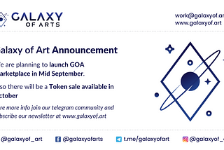 Announcement of Galaxy of Art NFT Marketplace