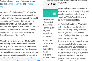 I finally Read The Whatsapp Terms of service