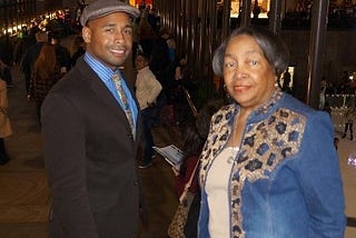 Nadir H. Wright with his grandmother, Shirley.