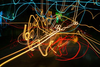 Lights moving in a chaotic way