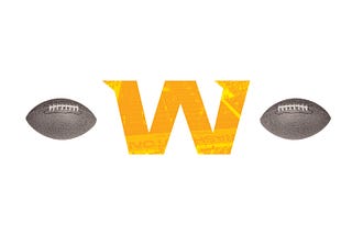 Washington Football Team’s “W” logo mark with footballs