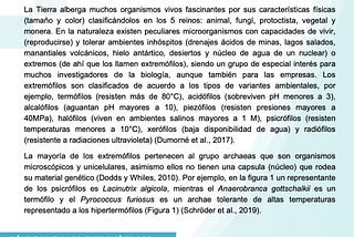 Organismos que viven al extremo y sus aplicaciones