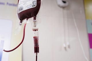 Blood bag with drip