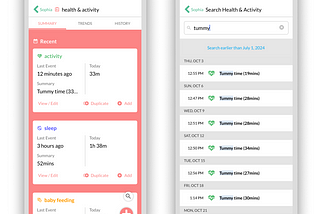 Health & Activity Search
