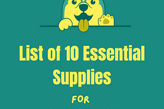 List of 10 Essential Supplies for New Dog Owners