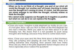 The Pink Elephant Paradox also called Ironic Process Theory