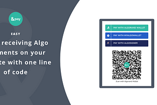 Start receiving Algo payments on your website with one line of code