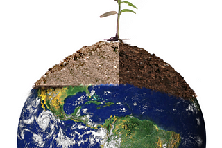 The future of soil and planetary health is dependent upon human action. Adapted by RK from Image (ID 6037647 © Katrina Brown | Dreamstime.com)