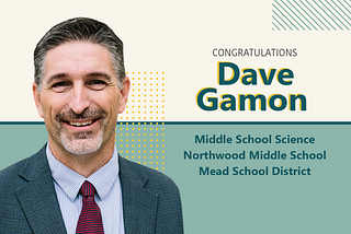 Photo of Dave Gamon; congratulations