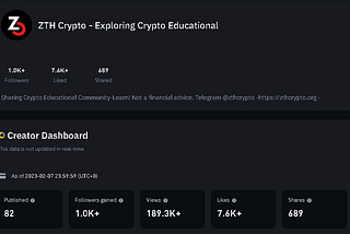 We reached 1k+ followers on #Binance Feed 🔥