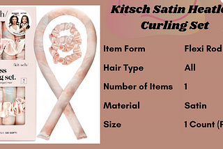 Kitsch Satin Heatless Curling Set