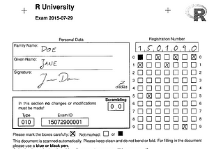 Create, scan, and correct exams with R