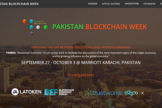 Pakistan Blockchain Week — The Long Awaited Initiative