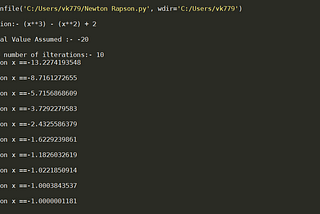 Implementing  Newton Raphson Method in Python