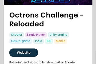 KuniaLabs game Octrons Challenge - Reloaded showcased at @PGConnects Pocket Gamer Digital Next 2021