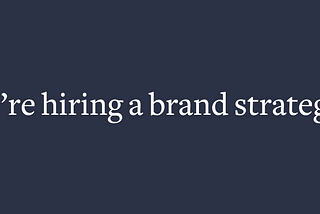 Senior Brand Strategist