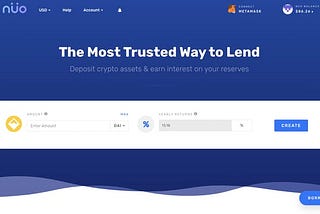 Lend and earn using cryptocurrency using Nuo network