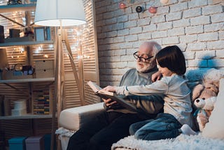 grandson with grandparents