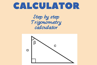 Right triangle calculator from trigcalc