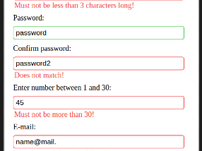 FORM VALIDATION AND ERROR HANDLING ON THE FRONTEND