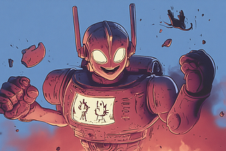 robot rising from the ashes
