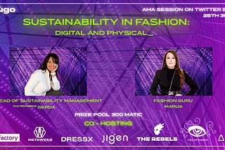 Sustainability in Fashion: AMA session on Twitter Spaces