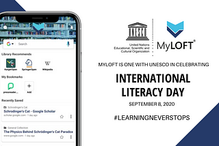 MyLOFT is one with UNESCO in making sure that #LearningNeverStops