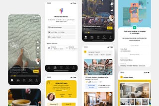 An alternative to booking.com- Travel & social media app design
