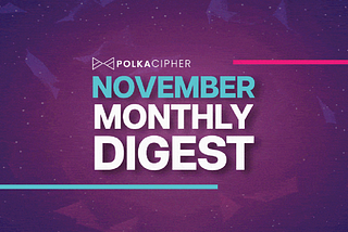 Polkacipher monthly digest — November