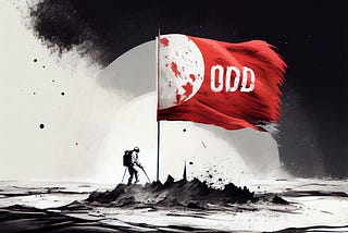 odd flag on the moon