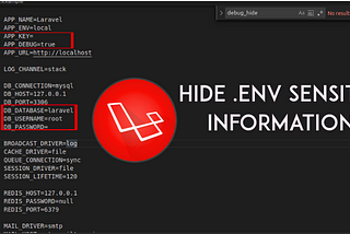Hide .env sensitive information in Laravel whoops output.