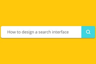 Search interface: 20 things to consider