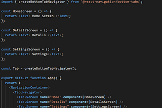 How to add Tab Navigation in React Native