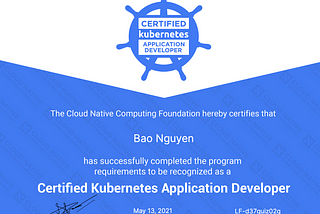 My journey to pass Certified Kubernetes Application Developer Exam