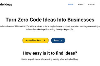 Zero Code Ideas – Medium