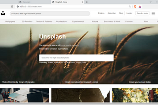 UNSPLASH: My experience while cloning the Unsplash Website