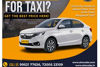 Airacabs: Reliable Airport Taxi in Hosur | Call Taxi, Outstation Rides & More!