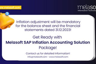 “Inflation Accounting: Turkey Case and Melasoft Solution” webinar is now available on Youtube